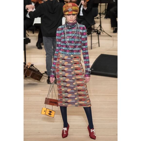 Chanel 2018 Paris-Hamburg Blue Striped Turtleneck Sweater Sz.38 - Picture 8 of 8